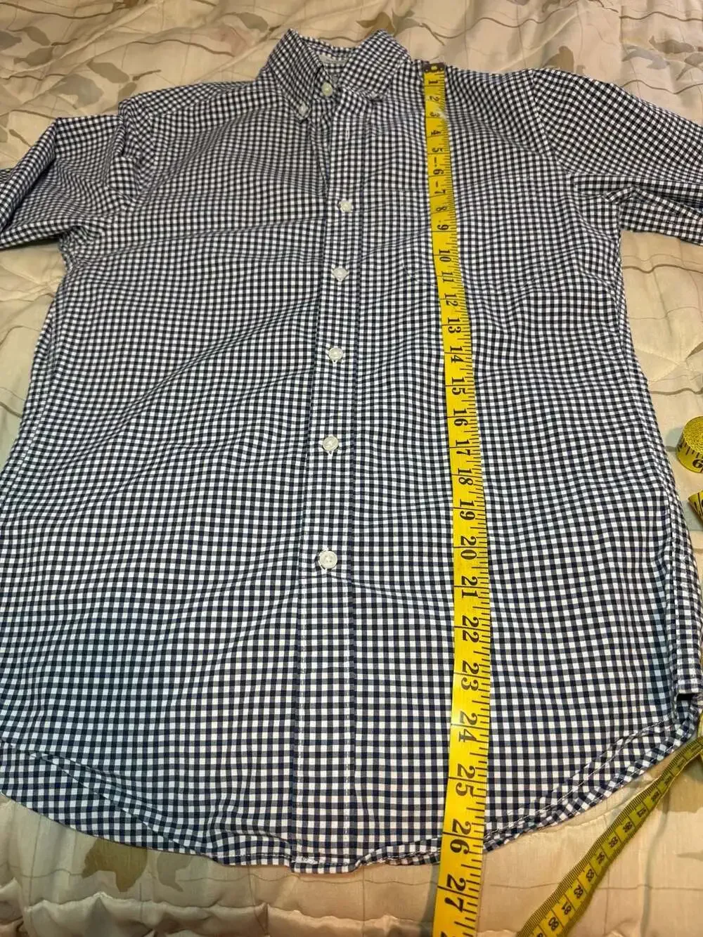 J.Crew Boys Classic Long Sleeve Gingham Stretch Button Down Shirt